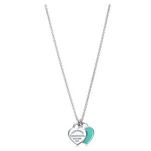 Tiffany Blue® Double Heart Tag Pendant in Silver, Mini